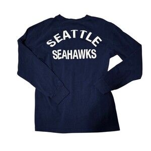 Fanatics Signature Navy Seattle Seahawks Super Soft Long Sleeve T-shirt Size M